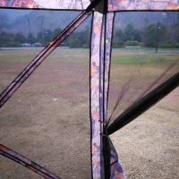 Outsunny Outsunny 12" x 12" 6-Sided Pop Up Portable Hexagonal Hub Gazebo Flower Pattern - Flower Pattern(m-4)