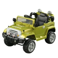 Aosom Ride On Car Off Road Truck SUV 12V Kids Electric Battery Powered Off Road Truck with Remote Control and MP3, Adjustable Speed, Green(m-1)