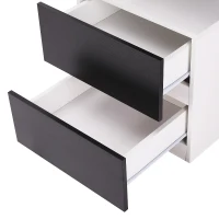 HomCom 52”- 85” Swivel Computer Table Desk - Black/White(m-9)