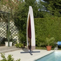 Outsunny Patio Outdoor All-Weather Protective Umbrella Cover Zipper Waterproof Fits 10 ft to 13ft Parasol(m-1)