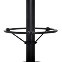 HomCom Urban Rustic Coffee Shop Brew Pub Tall Standing Bar Height Wood Top Round Table - Wood(m-6)