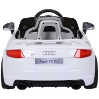 Aosom 6V Audi TT RS Kids Oudtoor Electric Sports Car Vehicle Ride On Toy One Seat with Remote Control - White(m-5)