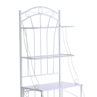 HomCom 66" Steel Indoor Bakers Rack (White)(m-7)
