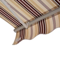 Outsunny 10'x8' Retractable Awning - Multi-Use Sun Shade for Outdoor Patio, UV Protection & Easy Manual Crank, Versatile Design for Deck & Yard(m-5)