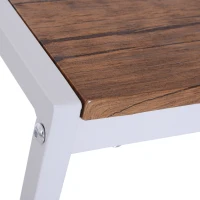HomCom 5 Piece Drop Leaf Counter Height Dining Table and Chairs Set - Walnut / White(m-12)