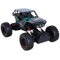 Aosom 1:12 Scale 2.4Ghz 4WD RC Rock Crawler Off-Road Electric Monster Truck - Green(m-1)