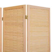 HomCom 6' 6-Panel Bamboo Screen Freestanding Room Divider(m-9)