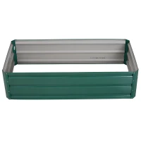 Outsunny Raised Garden Bed Gardner Frame Outdoor Planter Kit Flower Vegetable Gardening - Green(m-3)