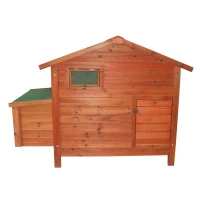 Pawhut Portable Wooden Chicken Coop With Nesting Box and Roost(m-7)