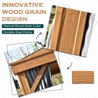 Outsunny 10' x 10' Wood Backyard Hardtop Canopy Gazebo with Screened Curtains, Sling Netting and Strong Frame(m-4)