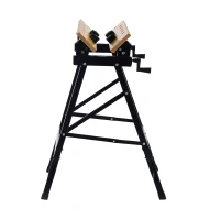 HomCom 25” Adjustable Folding Portable Work Bench and Vise – 385lb Capacity(m-2)