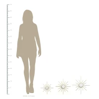 Stratton Set of 3 Gold Mirror Burst Wall Decor(m-4)