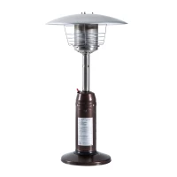 Outsunny 35” Outdoor Table Top Patio Propane Heater – Hammered Bronze(m-2)