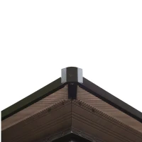 Outsunny 12" x 10" Aluminum Backyard Gazebo with Fabric Drapes - Beige(m-9)