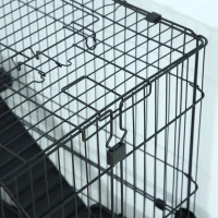 PawHut 32" 5-level Indoor Rabbit Enclosure Small Animal Hutch - Black(m-9)