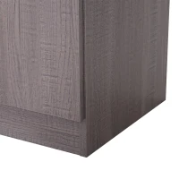 HomCom 70” Modern Free Standing Kitchen Pantry Storage Cabinet - Dark Grey Wood Grain(m-11)