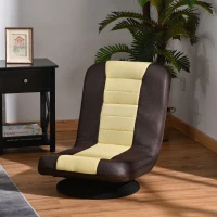HOMCOM 360 Degree Swivel Video Gaming Chair, Folding Floor Sofa 5-Position Adjustable Lazy Chair, Beige(m-9)