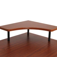 HomCom Computer PC Desk Table Work Station w/Printer Shelf Home Office Furniture - Brown(m-6)