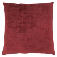 Monarch 18" x 18" Brushed Velvet Decorative Throw Pillow (1 pc) - Red(m-1)