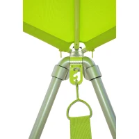 Outsunny Single Seat Outdoor Patio Hammock Swing w/ Canopy and Stand - Lime Green(m-5)