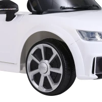 Aosom 6V Audi TT RS Kids Oudtoor Electric Sports Car Vehicle Ride On Toy One Seat with Remote Control - White(m-9)