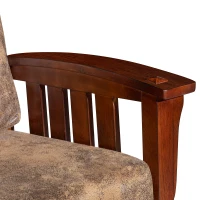 HOMCOM Faux Suede Rubberwood Indoor Porch Rocking Chair(m-10)