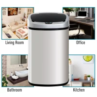 HomCom 48L / 12.5 Gallon Stainless Steel Automatic Motion Sensor Trash Can(m-9)