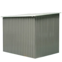 Outsunny 4' x 8' Steel Outdoor Garden Storage Shed Yard Tool House(m-6)