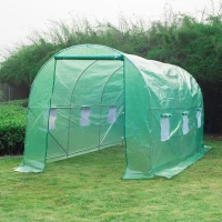 Outsunny 15' x 7' x 7' Outdoor Portable Walk-In Greenhouse with Windows(m-5)