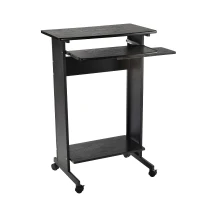 HomCom 30" Mobile Rolling Computer Workstation Standing Desk with Keyboard Shelf(m-4)