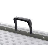 HomCom 4' Multipurpose Utility Center-Fold Folding Table w/ Carrying Handle - White Granite Top(m-7)