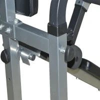 Soozier 80" Full Body Fitness Gear Power Tower Home Gym Fitness with Adjustable Sit-Up Bench(m-11)