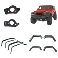 HomCom Jeep Wrangler JK 10Pcs Fender Flares Pocket Rivet Style Wheel Cover(m-1)