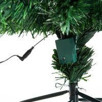 HomCom 6' Tall Pre-Lit Artificial Fiber Optic LED Lit Christmas Tree(m-7)