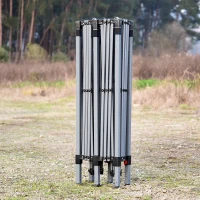 Outsunny 10’ x 20’ Outdoor Gazebo Canopy Wedding Party Tent with 4 Removable Sidewalls - Rust Red(m-4)