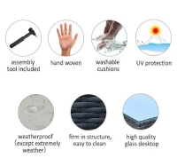 Outsunny 6 Piece Outdoor Patio Garden Conversation PE Rattan Wicker Sofa Sectional Furniture Set(m-4)