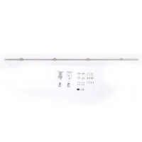 HomCom 6.5' Modern Interior Sliding Barn Door Hardware Kit - Stainless Steel(m-6)