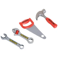 Qaba 74 Piece Kids Portable Pretend Play Toy Tool Workshop Bench Table Set with Shelf(m-14)