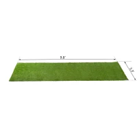 Outsunny 3-Piece 10' x 3' Artificial Turf Grass with Simulated Look & Feel UV Protection, & Drain Holes for Rain, 1.25" Height(m-3)