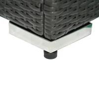 Outsunny 6 Piece Outdoor Patio PE Rattan Wicker Sofa Sectional Furniture Set(m-8)