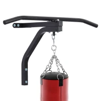 Soozier Wall Mount Heavy Punching Bag Hanger with Pull Up Bar - Black(m-2)