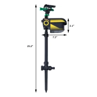 PawHut Eco-Friendly Motion Activated Pest Animal Repeller Yard Sprinkler(m-3)