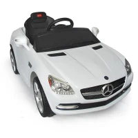 Mercedes-Benz SLK Kids 6v Electric Battery Powered Ride On Toy Car w/ Parent Remote Control - White(m-2)
