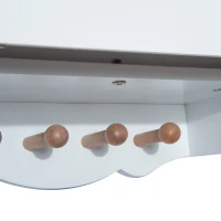 HomCom 14" W x 30" H Wood Wall Mount Bathroom Storage Cabinet - White(m-8)