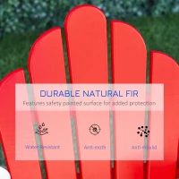 Outsunny Kids Adirondack Chairs Set w/ Table Removable Umbrella Outdoor Yard Garden Patio for 3-6 Years(m-7)