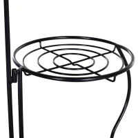 Outsunny 4-Tier Folding Flower Pot Stand Display Table for an Elegant Indoor/Outdoor Decorative Touch(m-11)