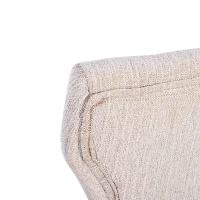 HOMCOM Set of 2 Modern Style Dining Chair Set with Button Tufting Fabric Beige(m-9)