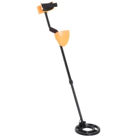 Outsunny 5 Mode LCD Water Resistant Adjustable Handheld Metal Detector - Yellow(m-3)