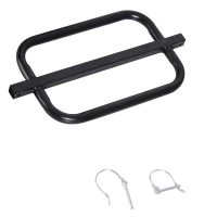 Aosom Folding Bicycle Bike Cargo Storage Cart and Luggage Trailer with Hitch - Black(m-12)