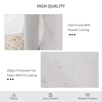 Outsunny 29' x 20' Large 10-Wall Social Event Wedding Reception Castle Gazebo Canopy Tent - White(m-5)